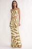Blythe Maxi Skirt Zebra Khaki