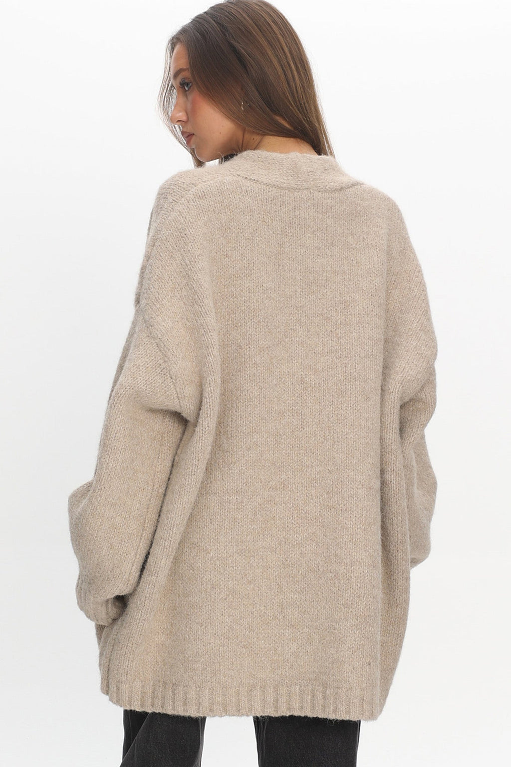 Jinnica Long Knit Cardigan Oat
