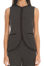 Halina Striped Vest Top Chocolate