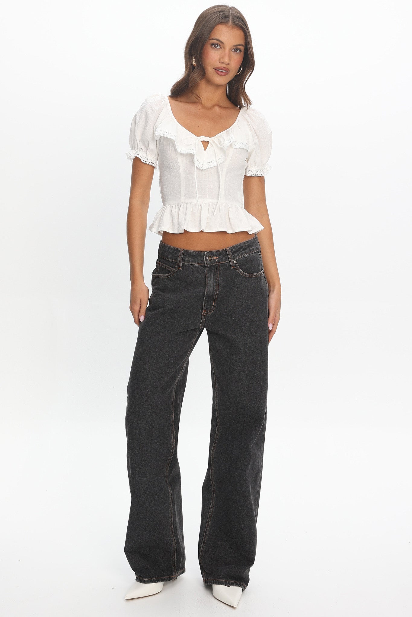 Chamilla Puff Sleeve Top Off White Secondary image