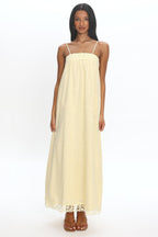 Genevieve Crochet-Trim Maxi Dress Butter