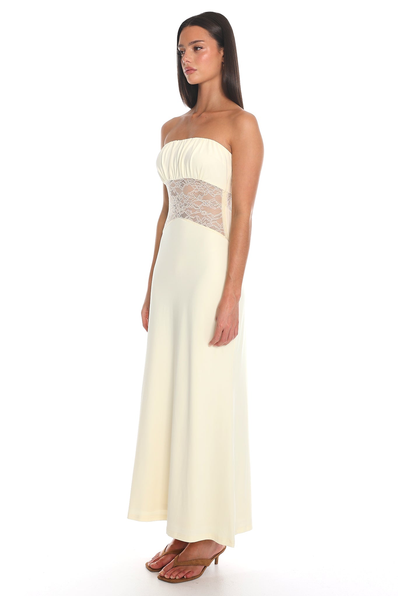Kylana Strapless Maxi Dress Butter Secondary image