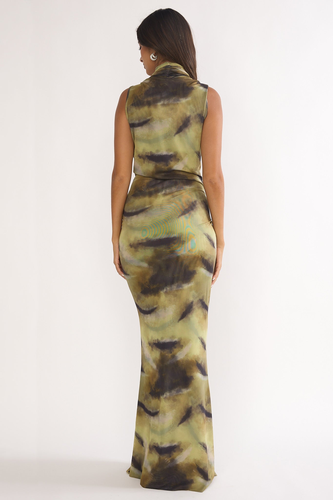 Veya Sleeveless Cowl Maxi Dress Moss Secondary image