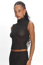 LIONESS Ford Top Onyx Polka