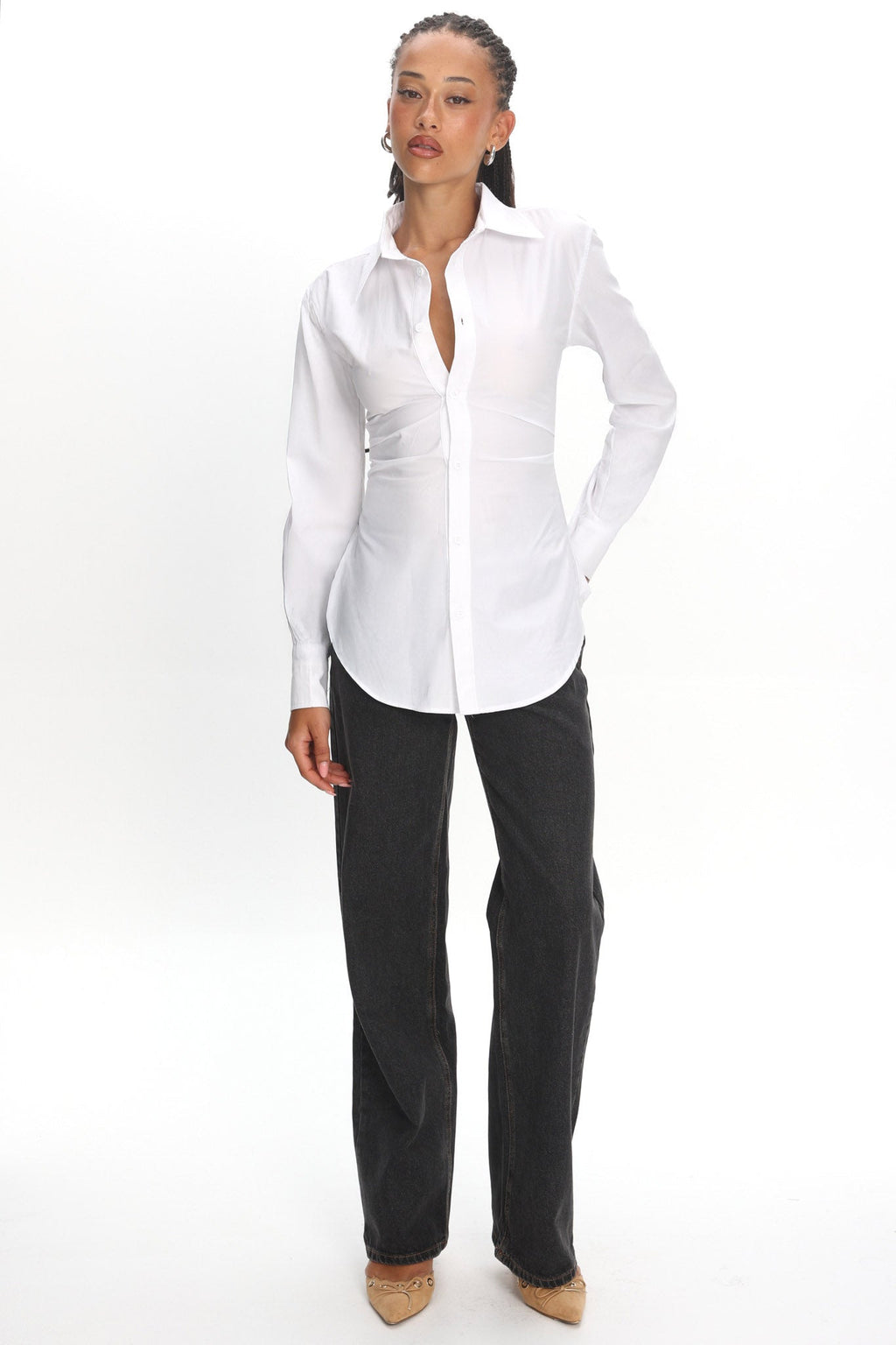 LIONESS Naomi Shirt Porcelain