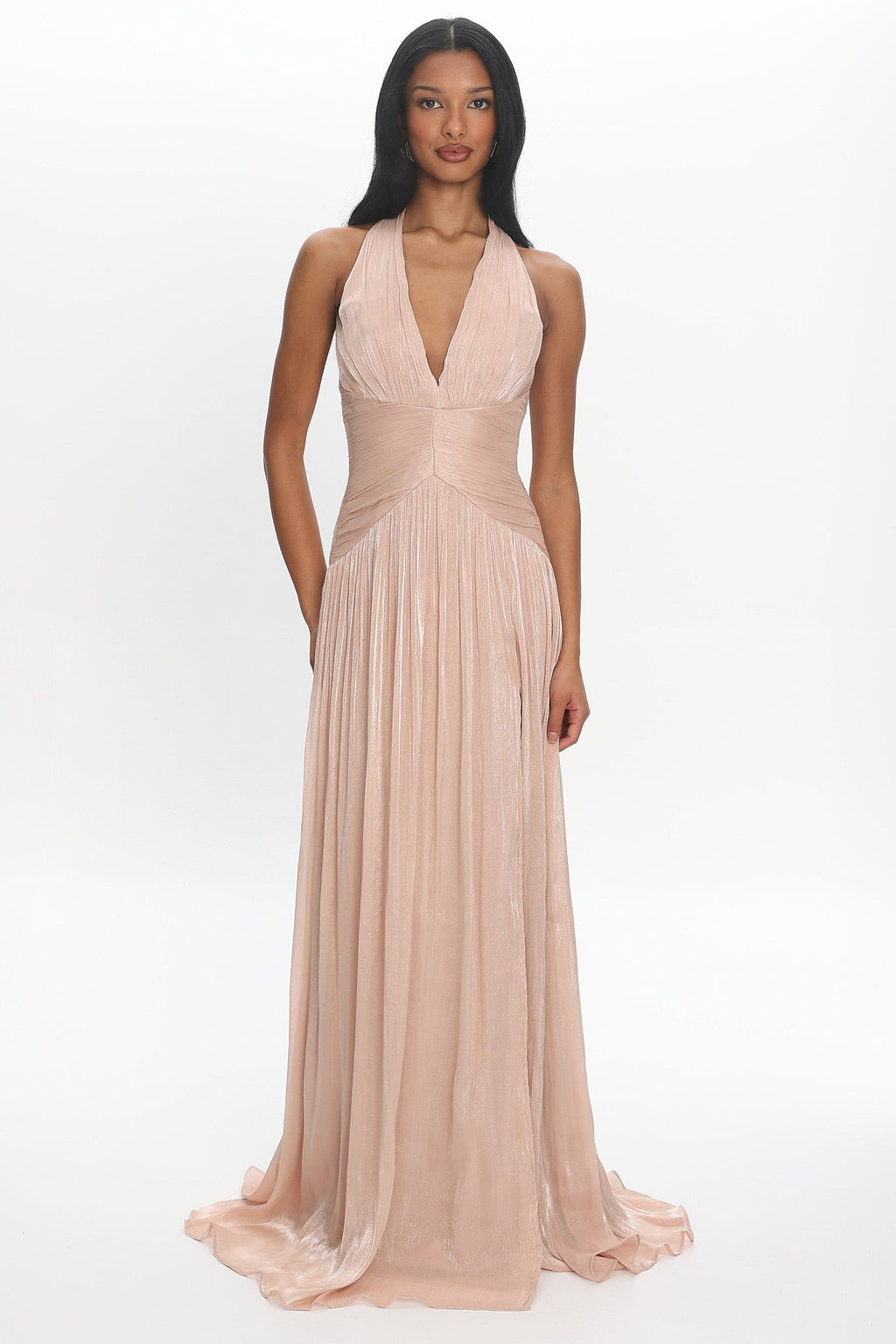 Champagne Wishes Halter Gown Champagne