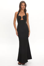 Vibes Halterneck Maxi Dress Black