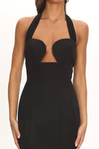 Vibes Halterneck Maxi Dress Black
