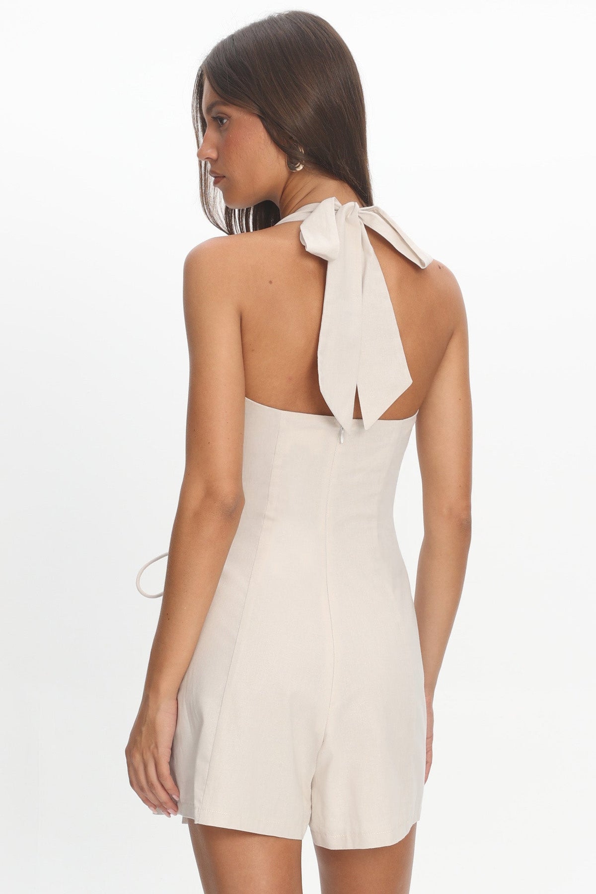Mahlia Wrap Romper Oat