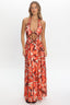 Revelations Cut-Out Maxi Dress Print Berry