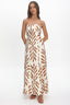 Mariana Strappy Back Maxi Dress Print Cream