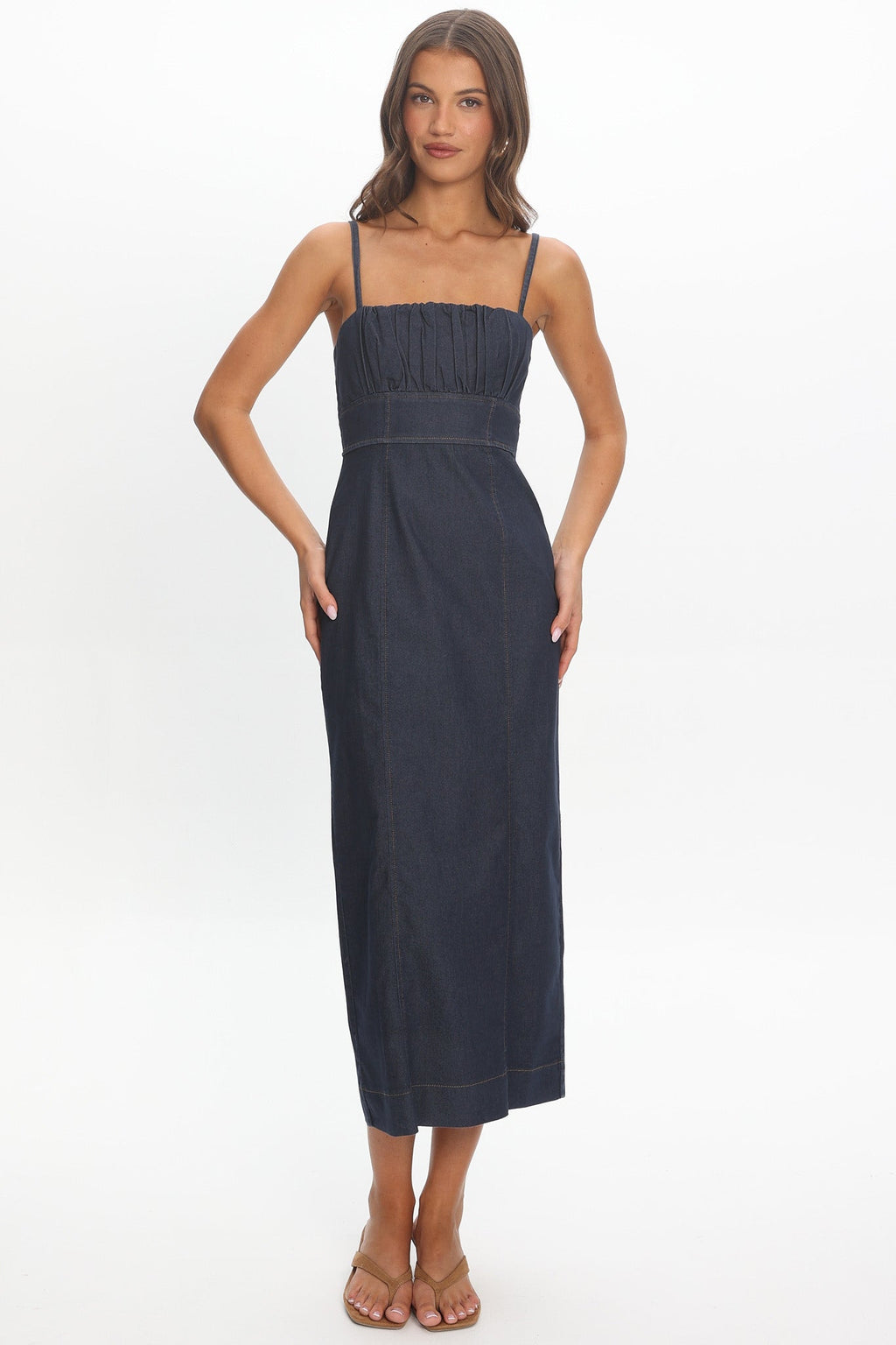 Cavella Halter Maxi Dress Indigo
