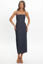 Cavella Halter Maxi Dress Indigo