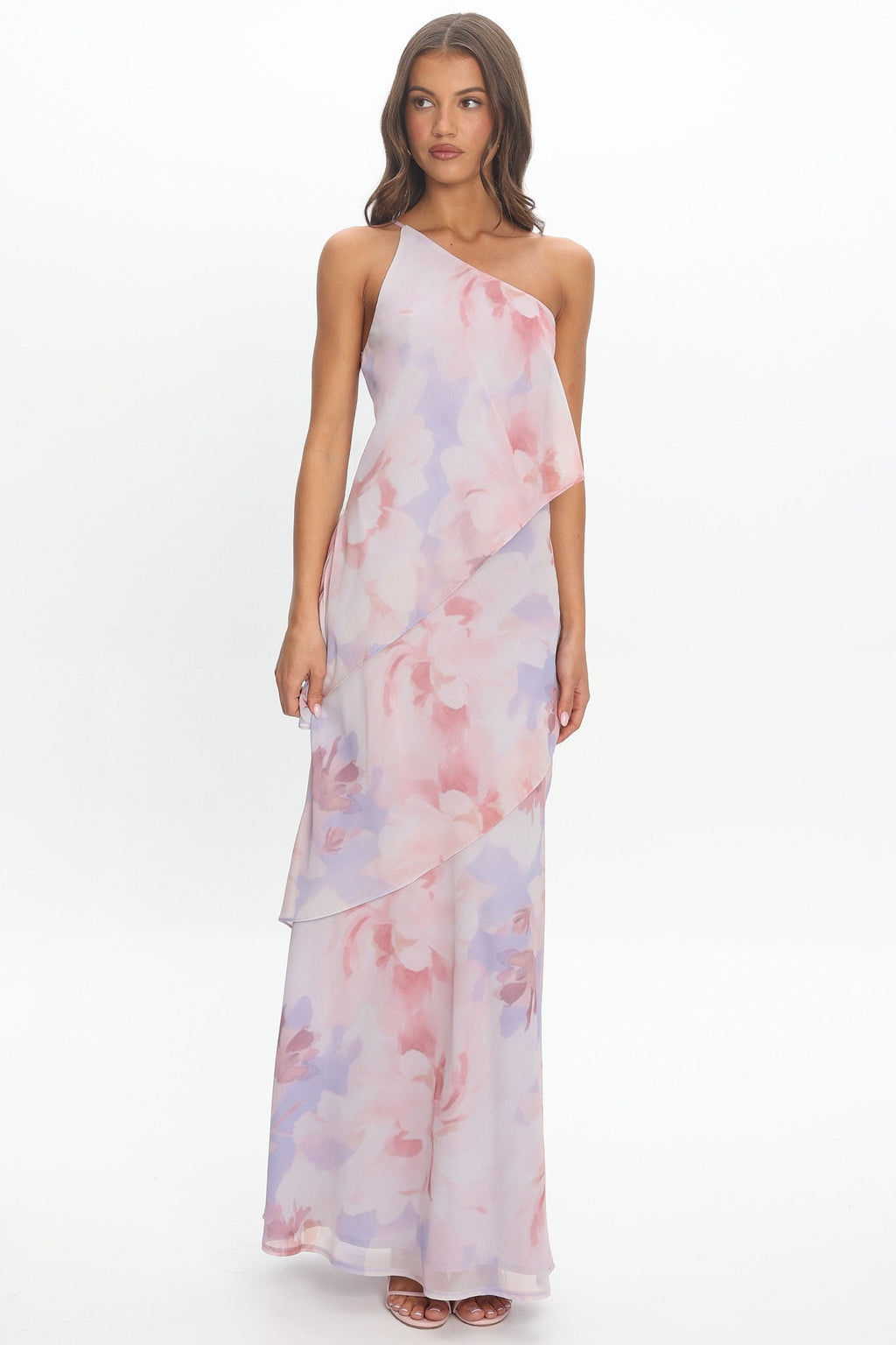 Aralia One Shoulder Maxi Dress Lilac