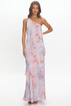Aralia One Shoulder Maxi Dress Lilac