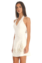 Laguna St Halter Mini Dress Off White