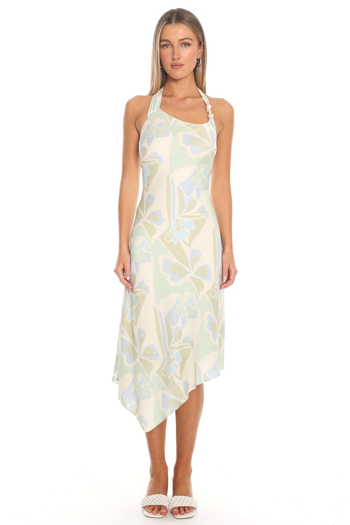 After Sunrise Asymmetric Midi Dress Mint Main image