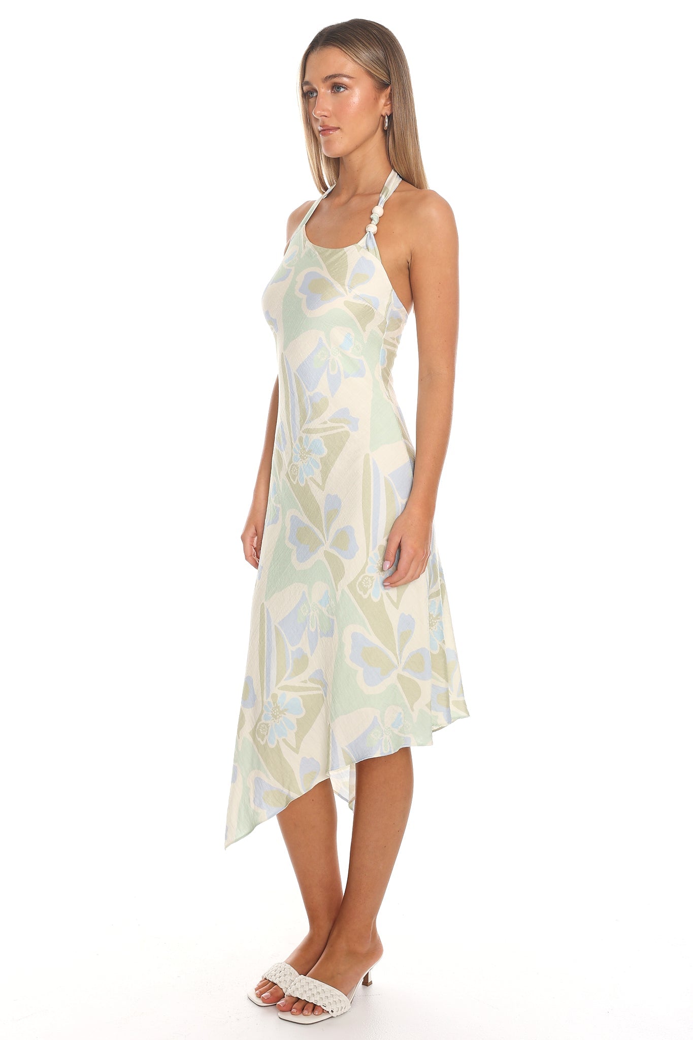 After Sunrise Asymmetric Midi Dress Mint Secondary image