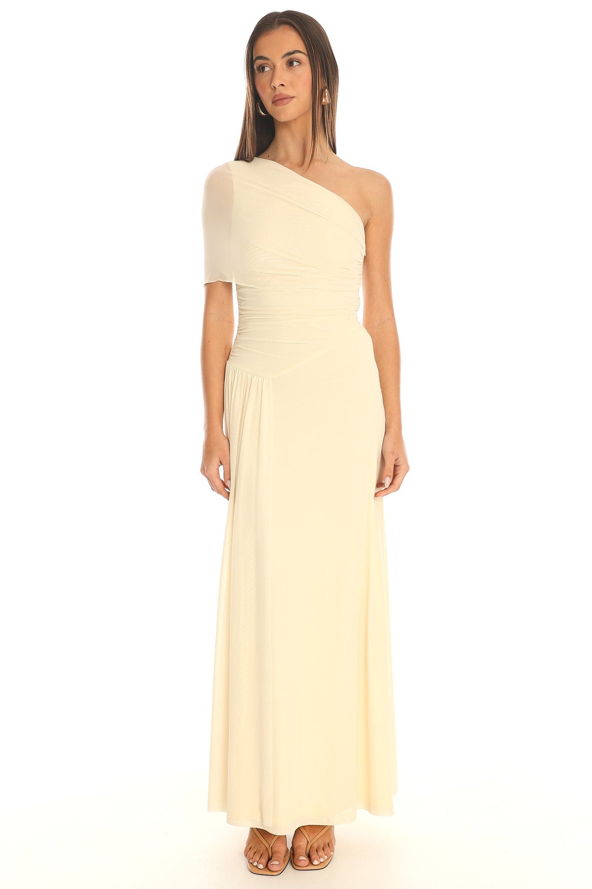 Tropical Bliss One-Shoulder Maxi Dress Butter Main image