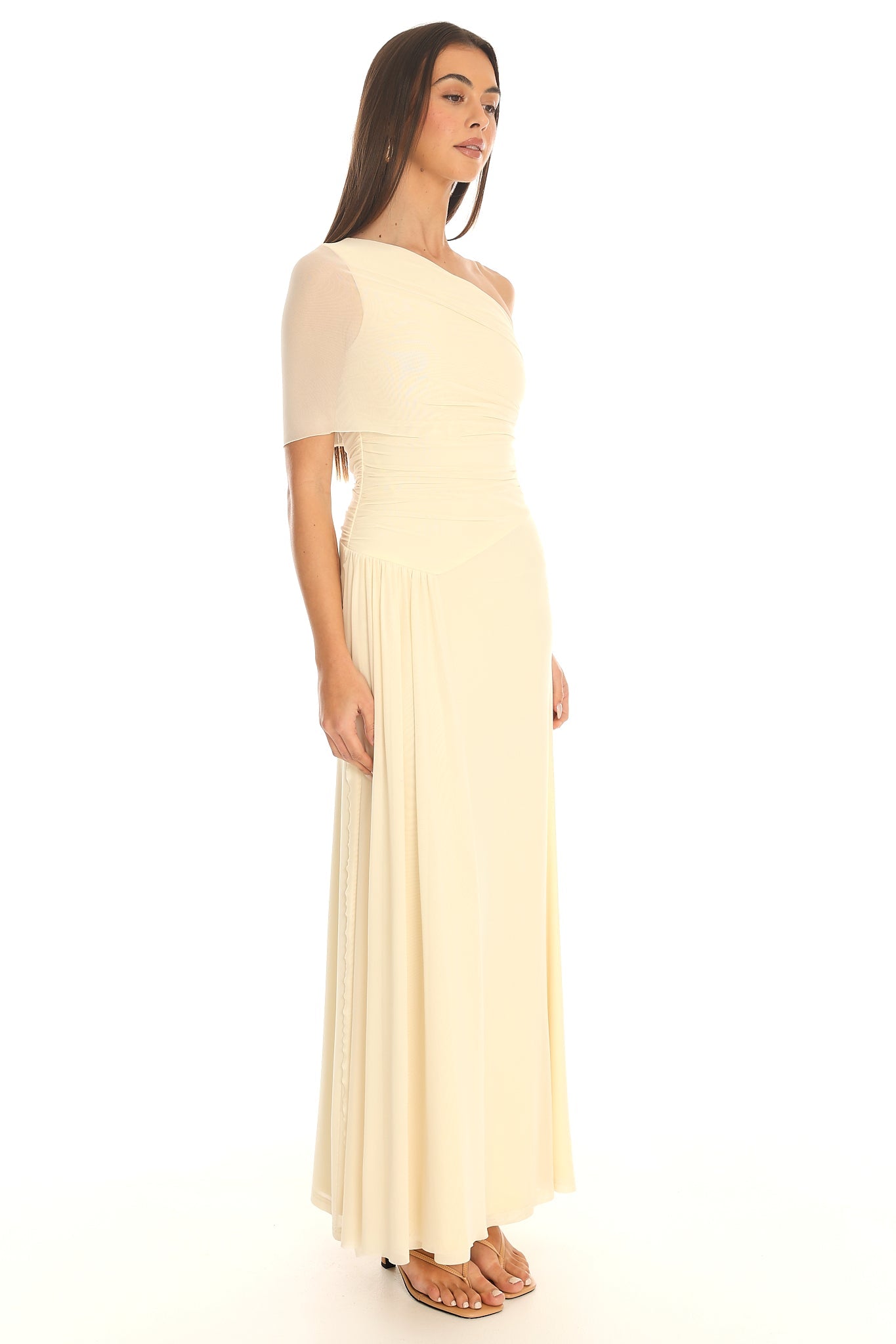 Tropical Bliss One-Shoulder Maxi Dress Butter Secondary image