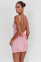 Won't Bite Backless Mini Dress Pink