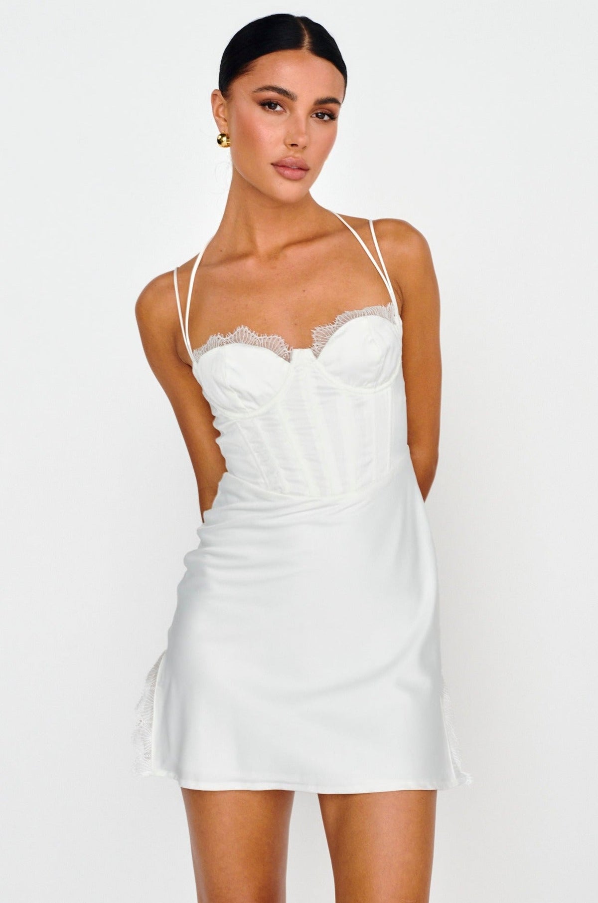 Wishing On A Star Bustier Mini Dress White Main image