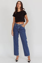 DR DENIM Arch Straight Jeans Pebble Mid Stone