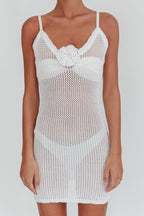 Risk Taker Knit Mini Dress Off White