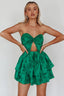 Tylah Keyhole Twist Bust Mini Dress Green