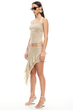 LIONESS Palisades Mini Skirt Oyster
