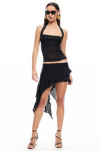LIONESS Palisades Halter Top Onyx