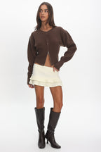 LIONESS Double Ruffle Mini Skort Soft Lemon