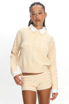 LIONESS Reborn Mini Shorts Cream