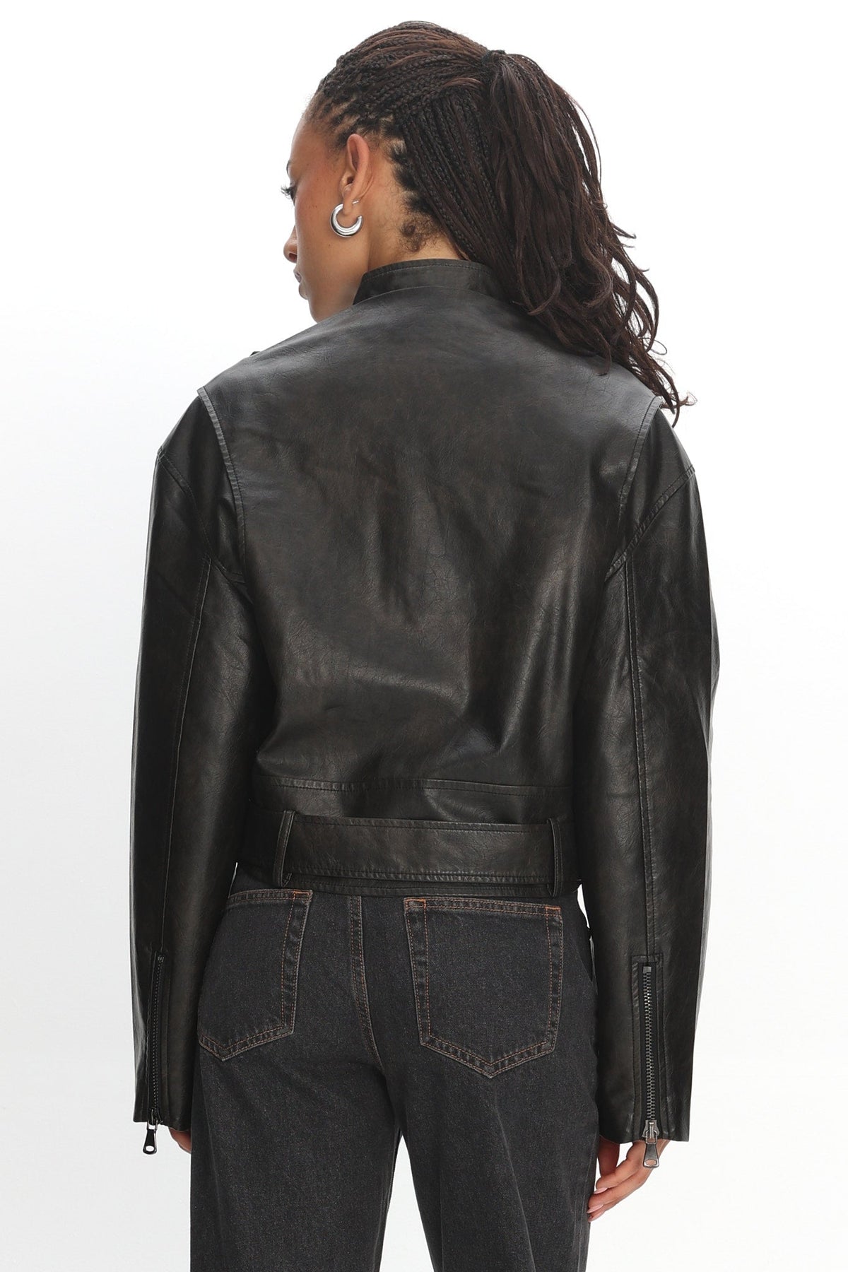 LIONESS Driftwood Bomber Jacket Onyx
