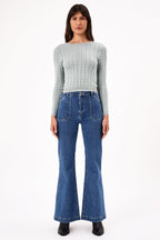 ROLLA'S Eastcoast Flare Long Jeans Dark Vintage Blue