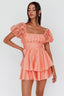 Hold My Halo Lace Sleeve Romper Apricot