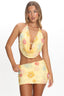 Kavera Embellished Mini Skirt Floral Sequin