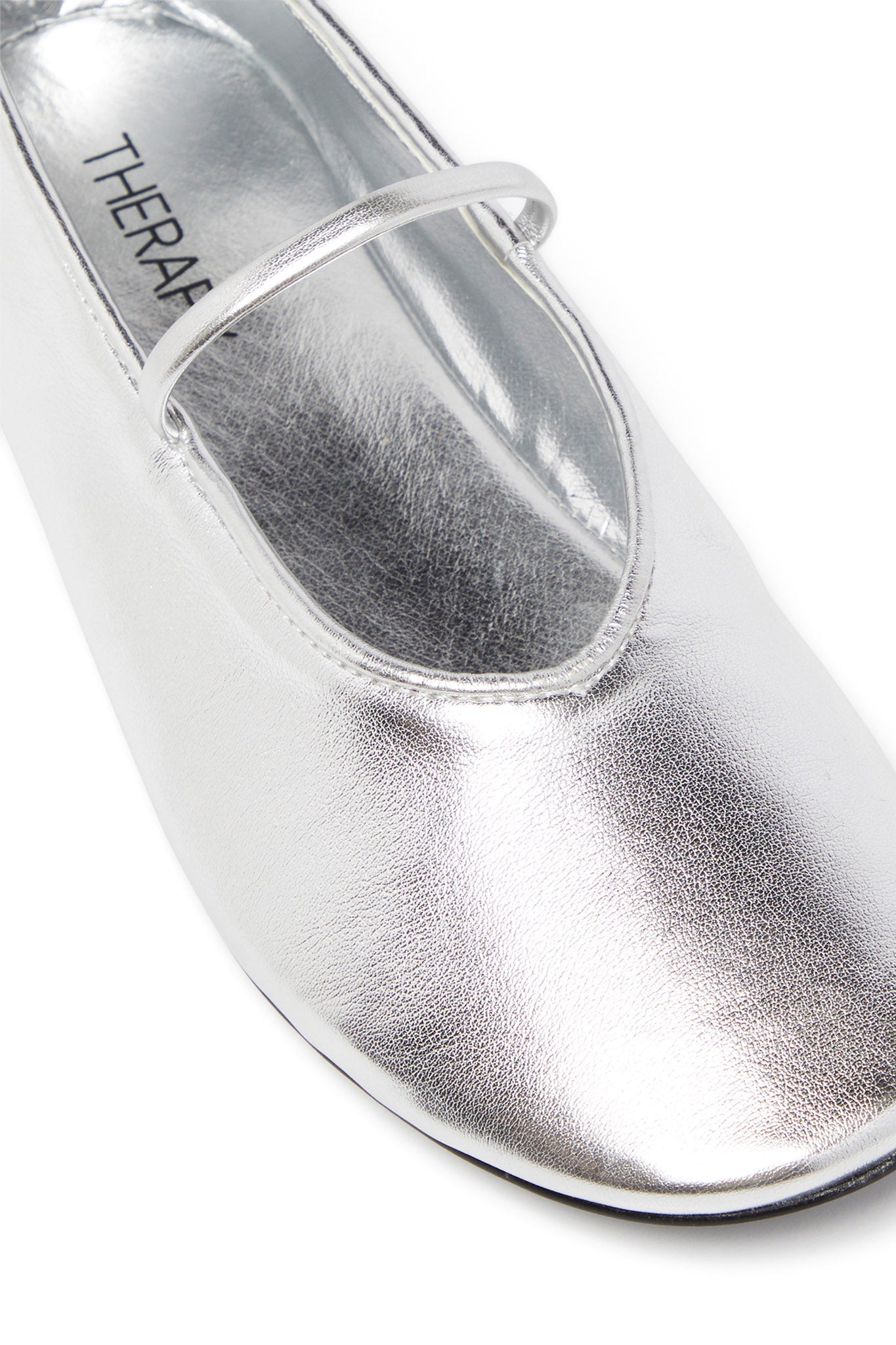 THERAPY Moncherri Ballet Flat Silver Smooth Secondary image