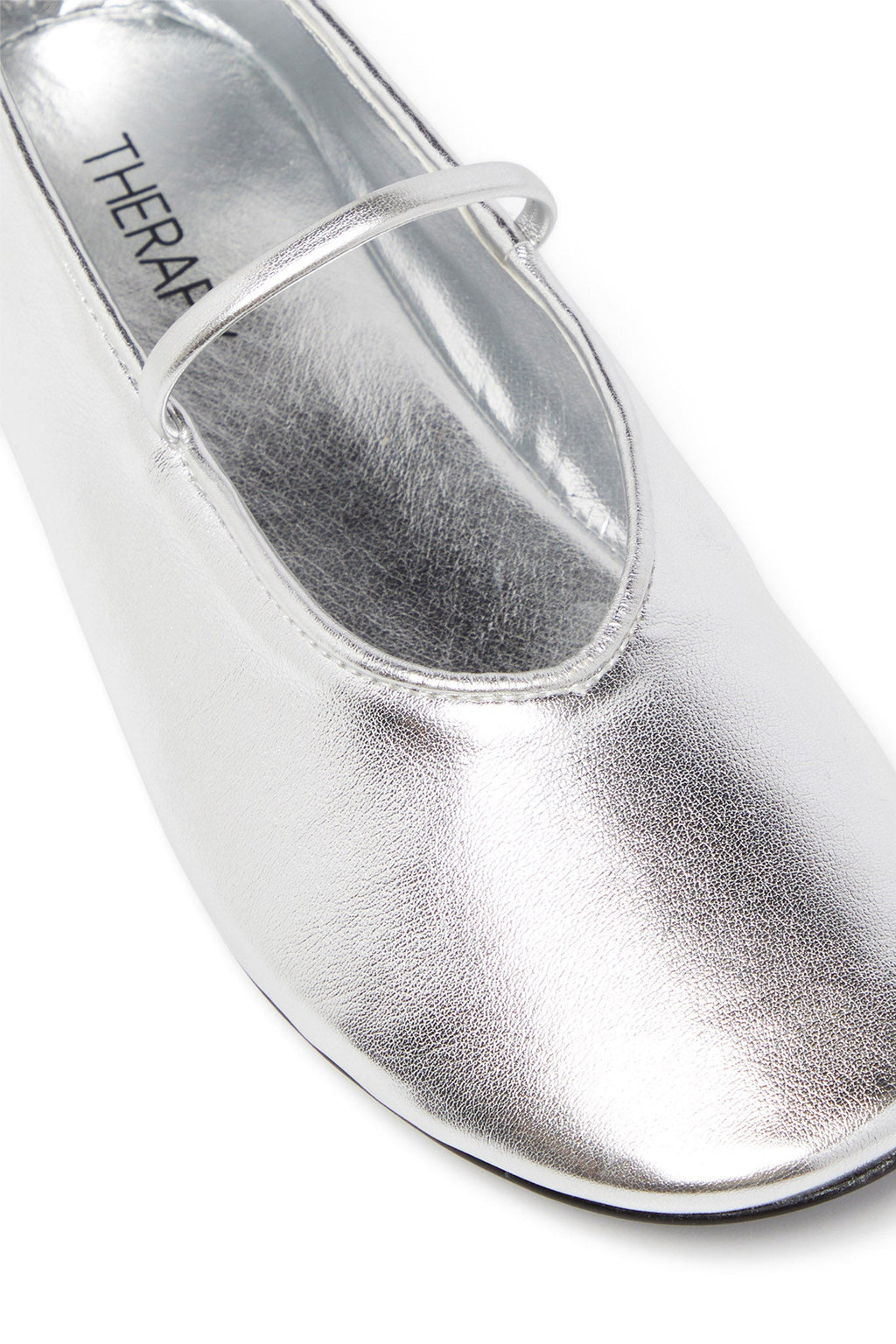 THERAPY Moncherri Ballet Flat Silver Smooth