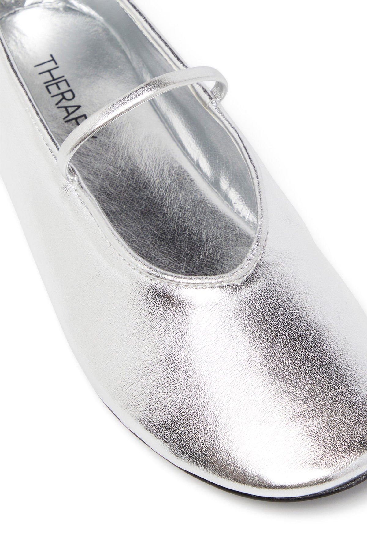 THERAPY Moncherri Ballet Flat Silver Smooth