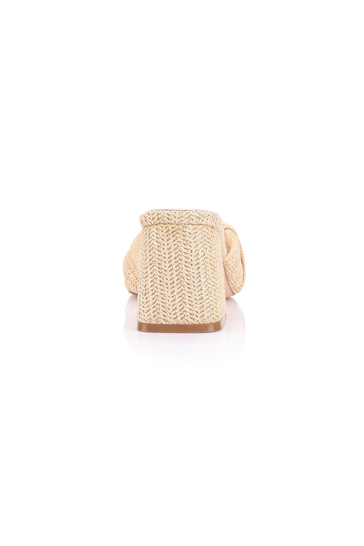 VERALi Stella Block Heel Mules Natural Raffia