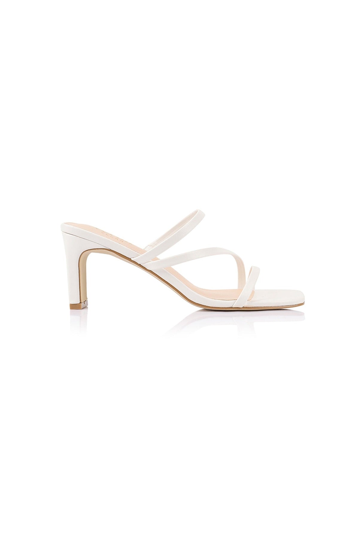 VERALi Ginny Block Heel Mules Chalk White Main image