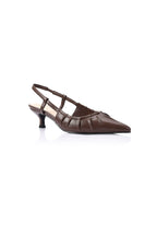 VERALI Lucius Slingback Kitten Heels Chocolate