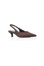 VERALI Lush Slingback Kitten Heels Chocolate