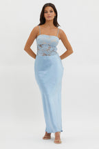 Moon Magic Floral Bodice Dress Blue