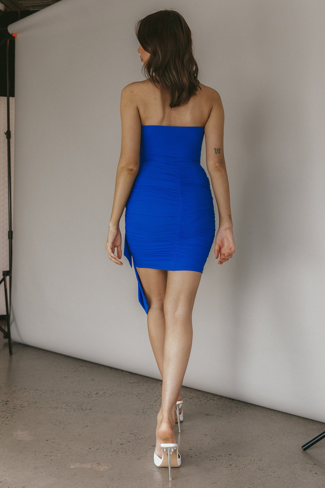 Unstoppable Strapless Knot Accent Mini Dress Blue Secondary image