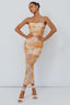 Logan Cami Strap Midi Dress Floral Yellow