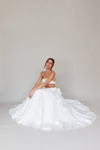 Love Songs Tied Back Maxi Skirt White