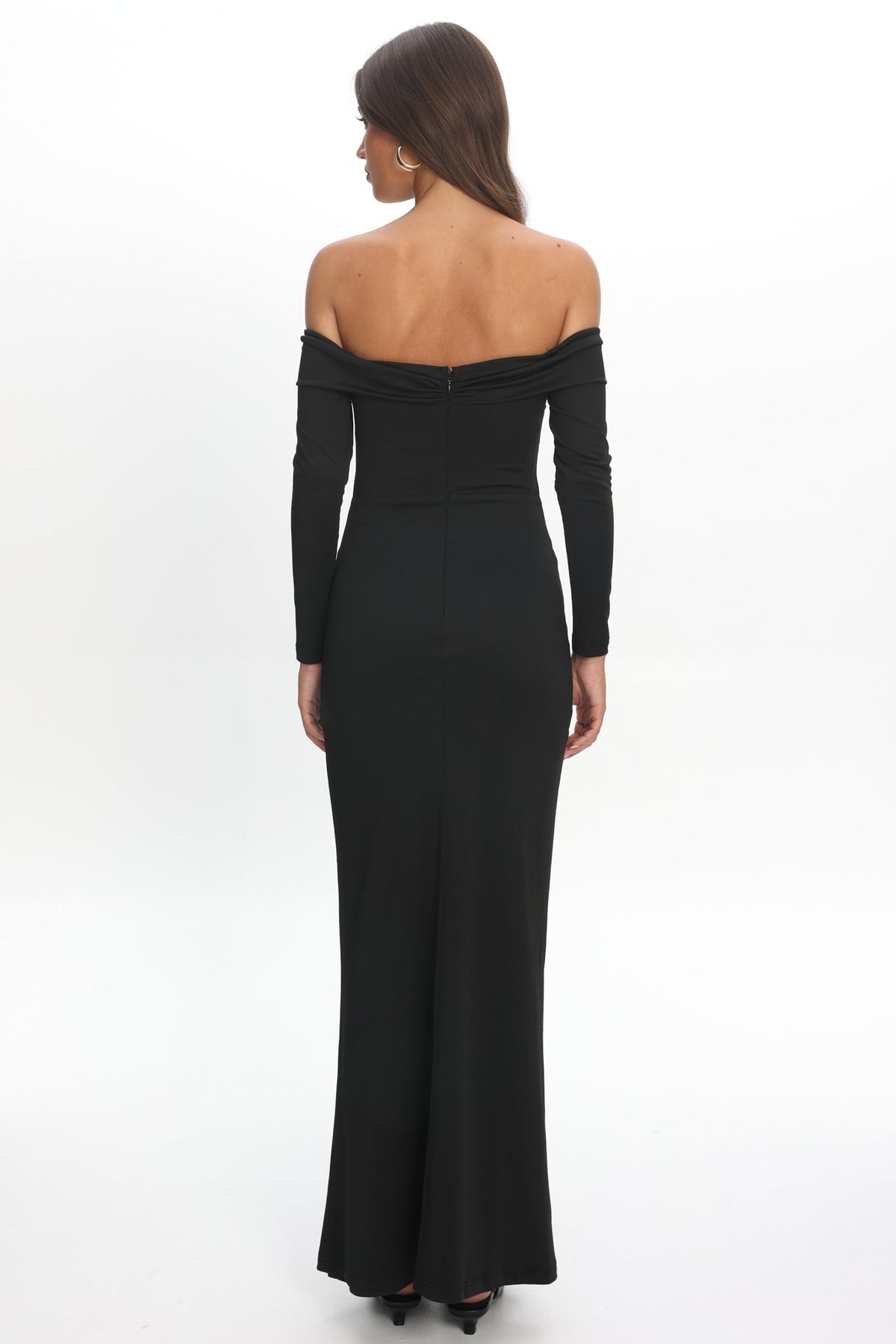 Oliana Twist Bust Maxi Dress Black