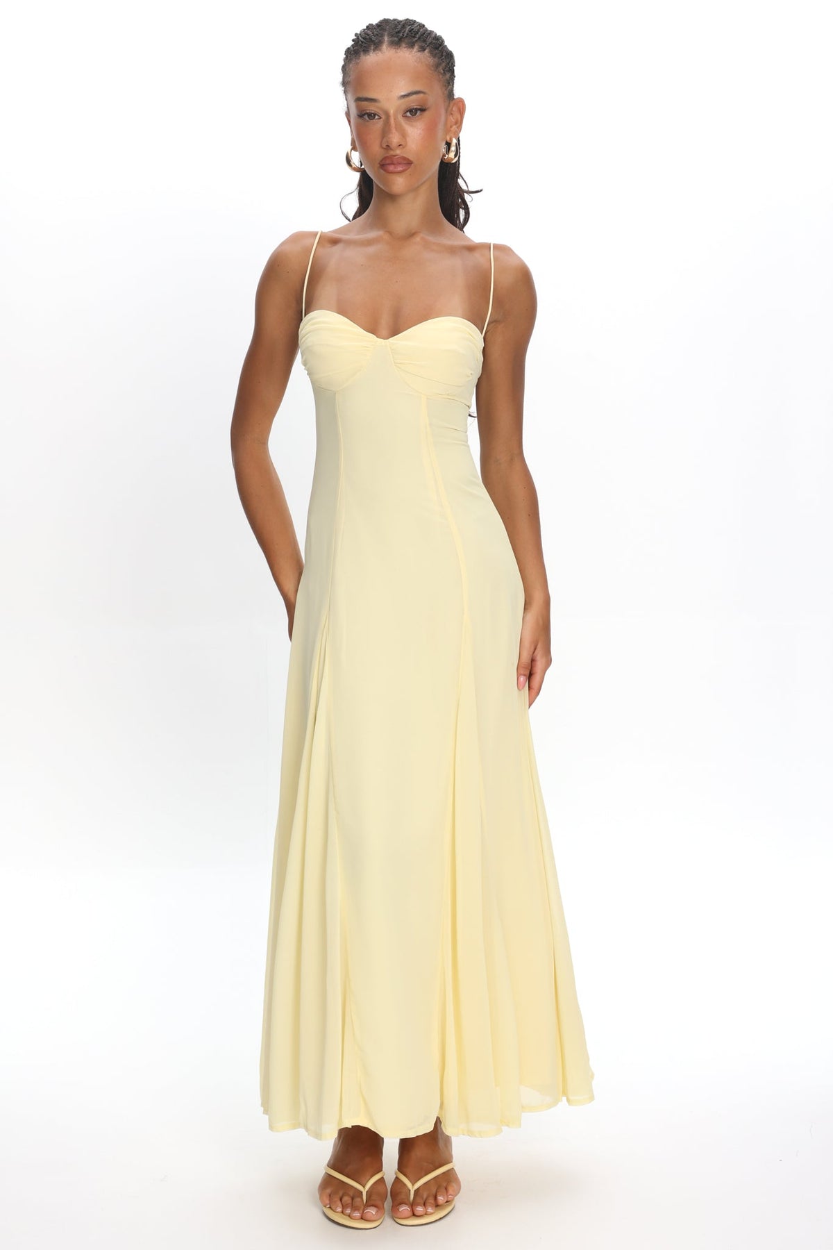 All Mine Godet Hem Maxi Dress Butter Main image